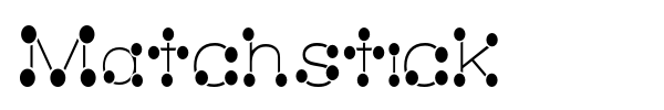 Matchstick font preview